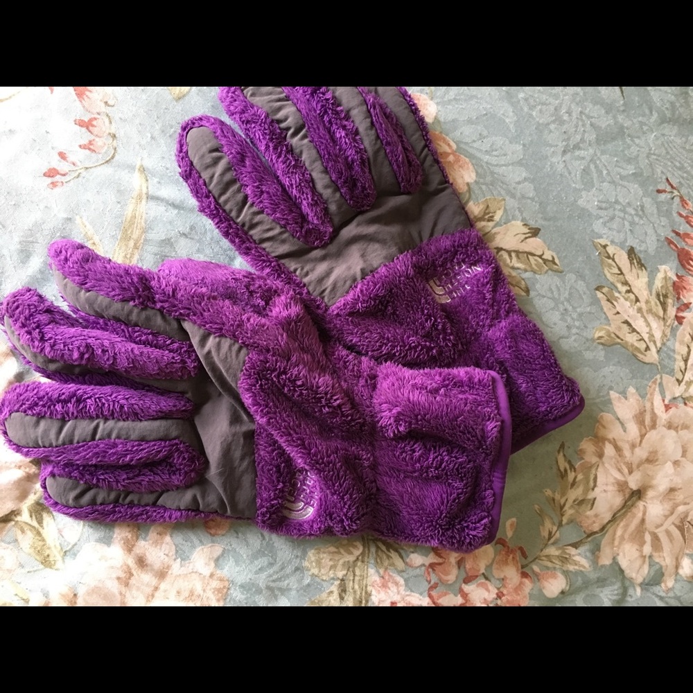 NORTH FACE purple gloves!